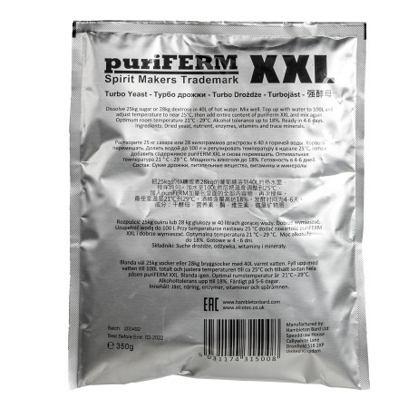 Turbo yeast alcohol "PuriFerm XXL" (350 gr) в Кургане